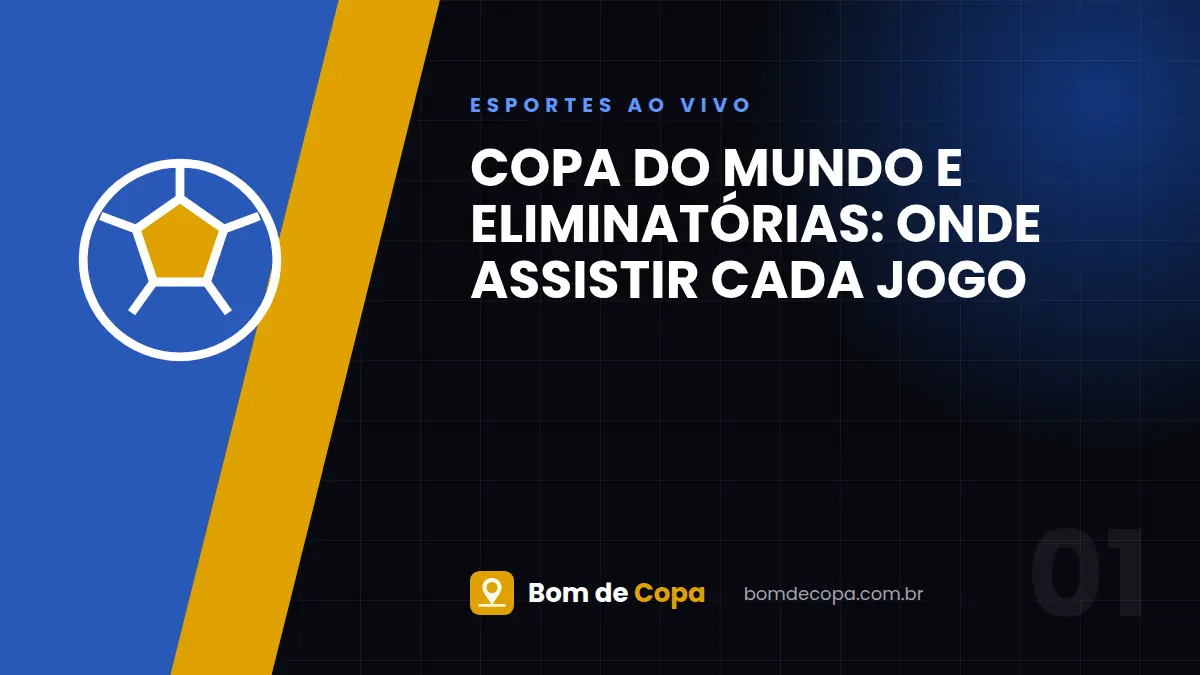 Copa do Mundo e Eliminatórias: onde assistir cada jogo